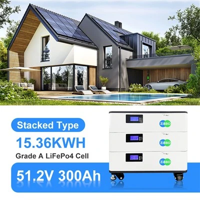 ذخیره سازی انرژی مسکونی باتری انباشته خورشیدی 15 کیلووات ساعت 51.2V 300Ah چرخه عمر طولانی